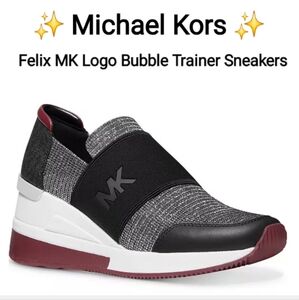 Michael Kors Felix Slip-On Sneakers - Black,  Silver, Size 10M